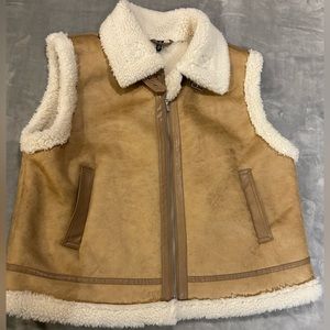 H&M Fleece Lined Faux Leather Vest